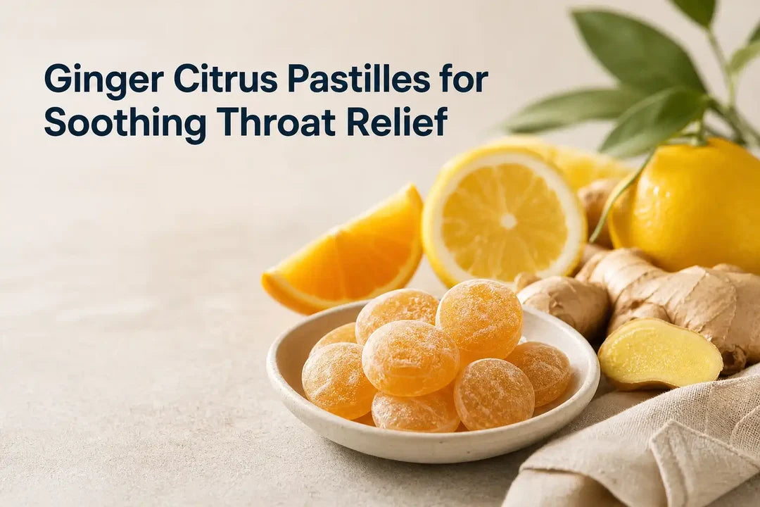 Ginger Citrus Pastilles for Soothing Throat Relief